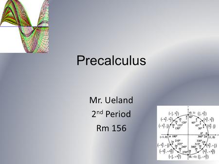 Precalculus Mr. Ueland 2 nd Period Rm 156. Today in Precalculus Announcements/Prayer New material – 1.5B: “Stretching and Shrinking Graphs” Continue to.
