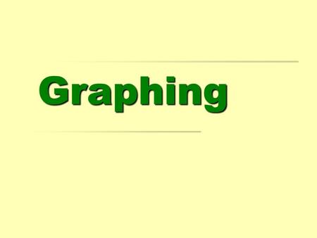 Graphing. The Important Elements of a Graph  Horizontal Axis (X-Axis)  The Independent Variable. A change in this variable affects the y variable. 