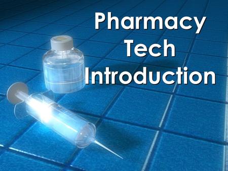 Pharmacy Tech Introduction. Pharmacy Technicians Individuals working in a pharmacy who, under the supervision of a licensed pharmacist, assist in activities.