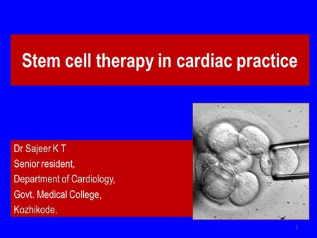 Stem cell therapy in cardiac practice