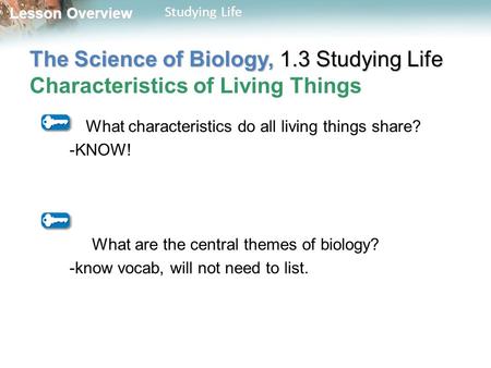 What characteristics do all living things share? -KNOW!
