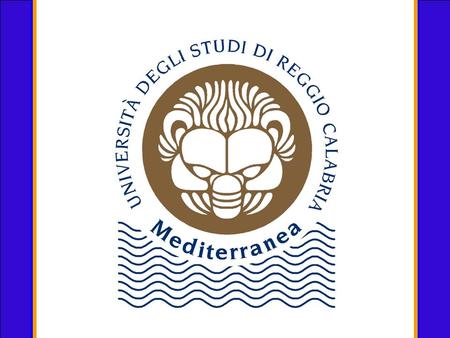 The Università degli Studi Mediterranea di Reggio Calabria is set in a position of outstanding natural beauty. Reggio Calabria.