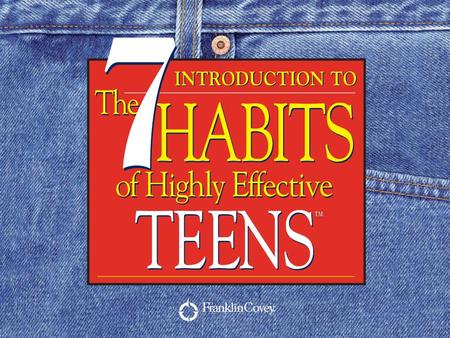 Every student should receive a copy of the book, The 7 Habits of Highly Effective Teens, by Sean Covey to use during advisement. The books should not.
