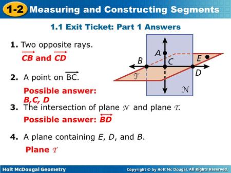 1.1 Exit Ticket: Part 1 Answers