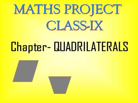Chapter- QUADRILATERALS