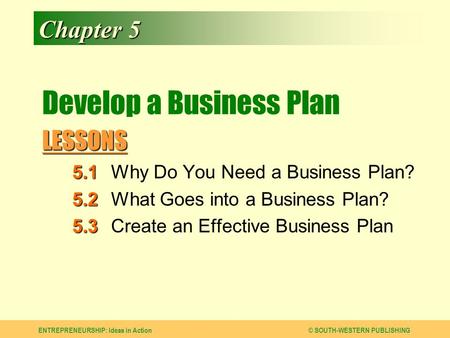 Develop a Business Plan