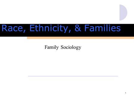 1 Family Sociology Race, Ethnicity, & Families. 2 Race, Ethnicity & Families How do we define race? How do we define ethnicity?