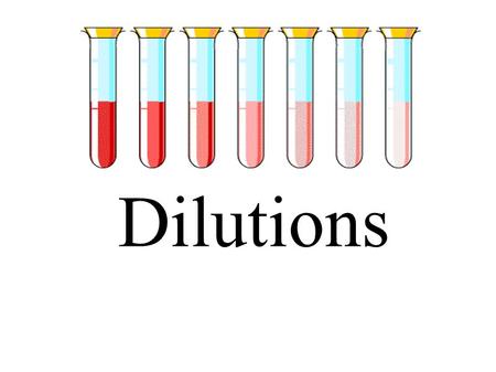 Dilutions. Solve problems involving the dilution of solutions. Include: dilution of stock solutions, mixing common solutions with different volumes and.