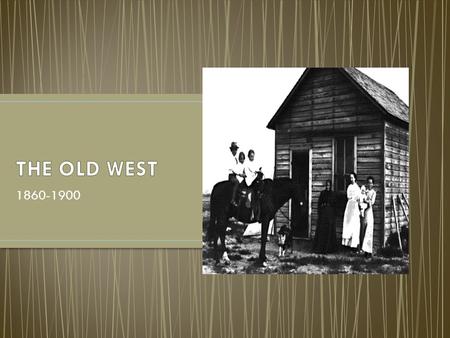 1860-1900. Following the Civil War, the westward movement of settlers intensified in the vast region between the Mississippi River and the Pacific. The.