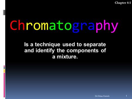 Chapter 4-1 Chromatography