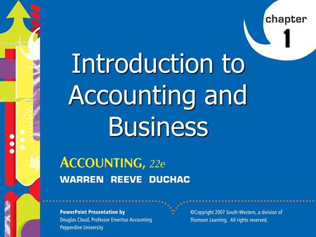 1 1 Introduction to Accounting and Business. 2 2. Summarize the development of accounting principles and relate them to practice. 3. State the accounting.