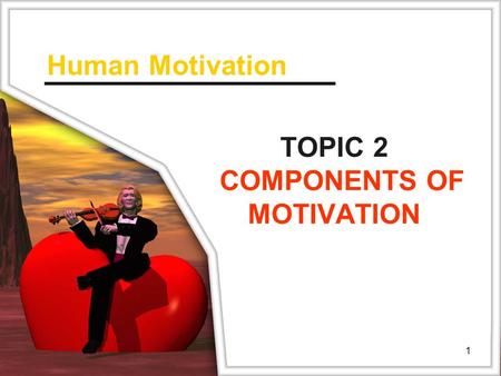 TOPIC 2 COMPONENTS OF MOTIVATION