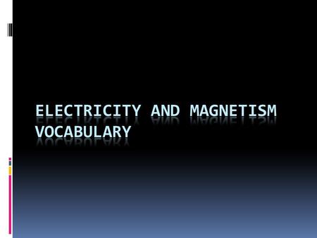 Static electricity  The buildup of electric charges in one place.