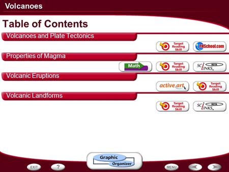 Table of Contents Volcanoes and Plate Tectonics Properties of Magma