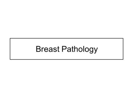Breast Pathology. Breast pathology Inflammatory Disorders Acute Mastitis Preiductal Mastitis Mammary Duct Ectasia Fat Necrosis Lymphocytic Mastopathy.