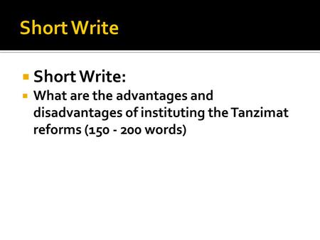 Short Write Short Write: