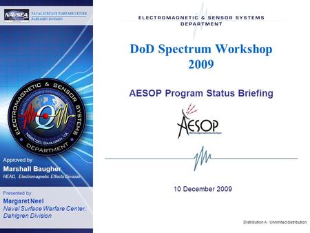 AESOP Program Status Briefing