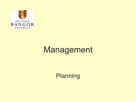Management Planning.