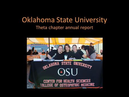 Oklahoma State University Theta chapter annual report.