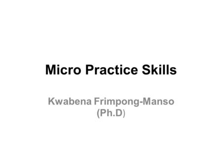 Kwabena Frimpong-Manso (Ph.D)