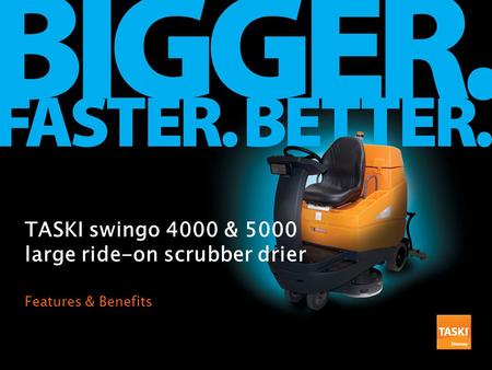 TASKI swingo 4000 & 5000 large ride-on scrubber drier