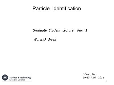 Particle Identification