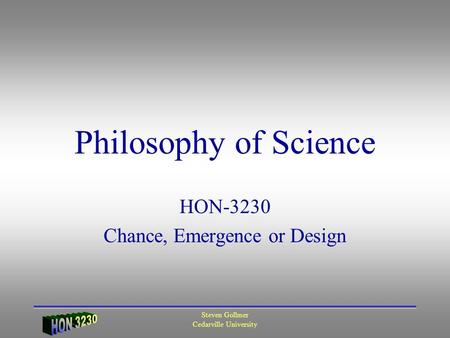 HON-3230 Chance, Emergence or Design