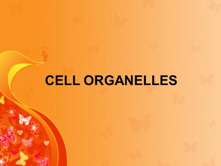 CELL ORGANELLES.