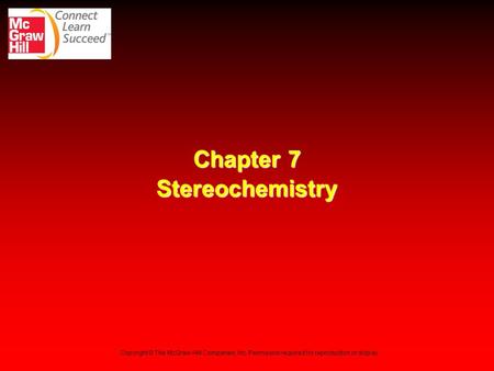 Chapter 7 Stereochemistry