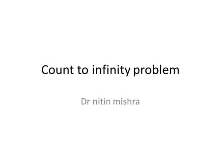 Count to infinity problem in distance vector routing
