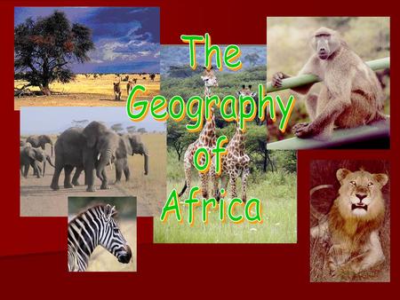 The Geography of Africa.