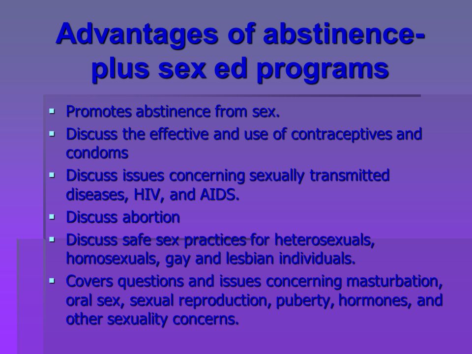 Disadvantages Of Sex Education 81