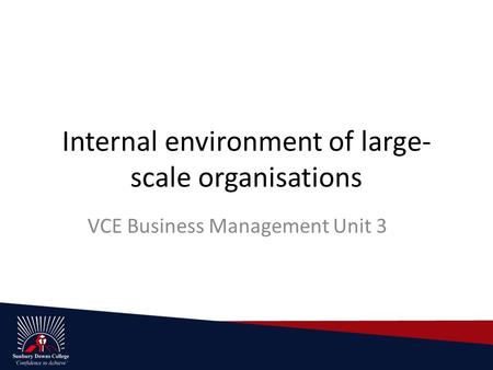 Internal environment of large-scale organisations