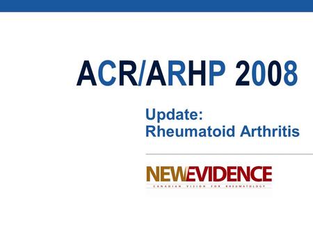 Update: Rheumatoid Arthritis