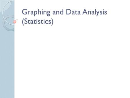 Graphing and Data Analysis (Statistics). MUST DO’s in Graphing 1. Title: The effect of IV on DV 2. IV on the X axis 3. DV on the Y axis  Indicate on.