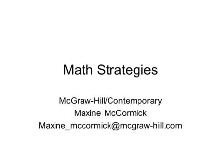 McGraw-Hill/Contemporary