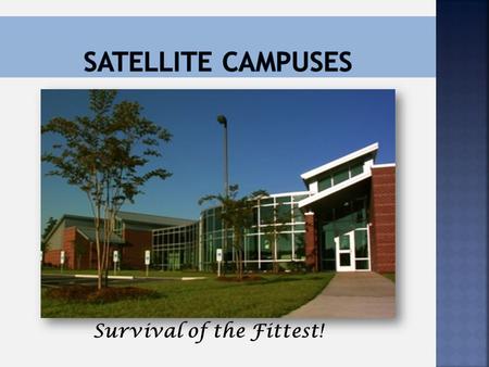 Survival of the Fittest!. Allison Jeffords – Program Manager Central Carolina Technical College Kershaw County – Satellite/Outreach 1125 Little Street.