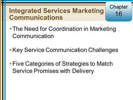 Integrated Services Marketing Communications