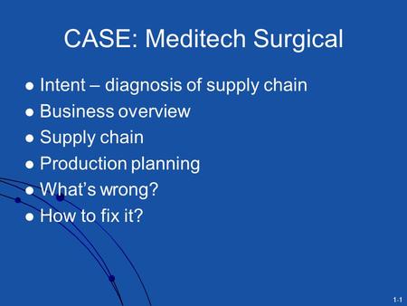 CASE: Meditech Surgical