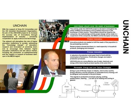 UNCHAIN With the support of three EU Universities and the UN Industrial Development Organization, the aim of the UNCHAIN project is to increase the success.