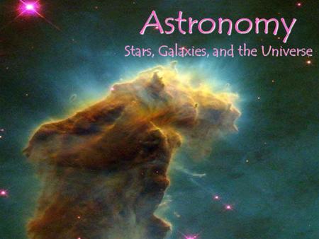 Astronomy Stars, Galaxies, and the Universe. What is Astronomy? Astronomy is the study of the moon, stars, and other object in space Astronomy is the.
