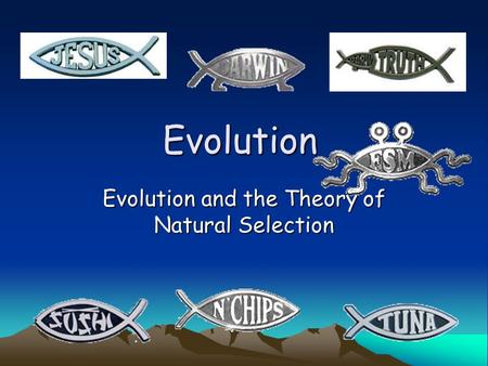 Evolution Evolution and the Theory of Natural Selection.