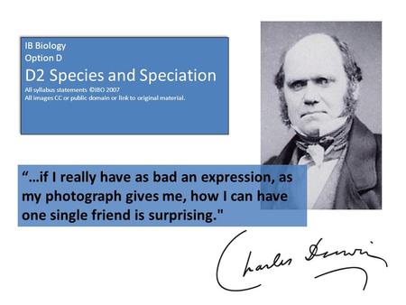 D2 Species and Speciation