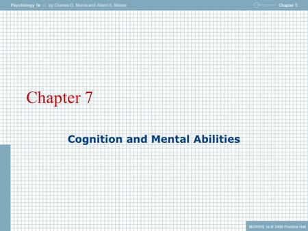Cognition and Mental Abilities