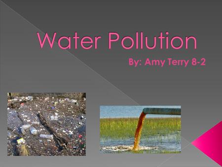 Water Pollution By: Amy Terry 8-2.