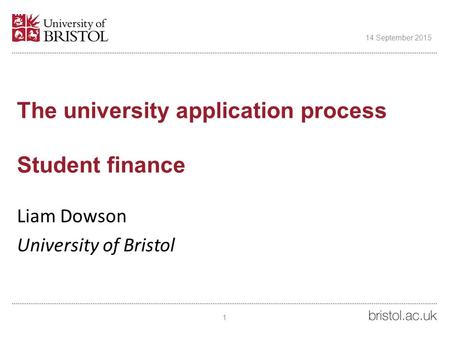 The university application process Student finance