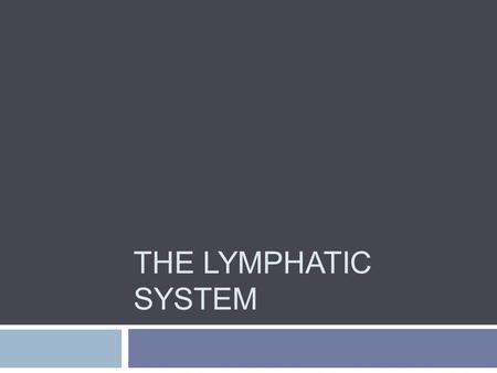 THE LYMPHATIC SYSTEM. The Lymphatic System  Two Semi-Independent Parts 1. Lymphatics (vessels) Collects leaked plasma & proteins from bloodstream (lymph)
