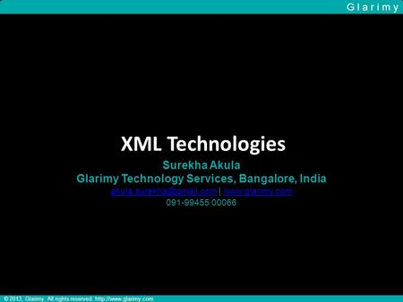 XML Technologies Surekha Akula