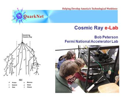 Cosmic Ray e-Lab Bob Peterson Fermi National Accelerator Lab.