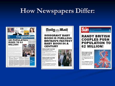 How Newspapers Differ: Devolution in Northern Ireland How far down the path to devolution is Northern Ireland?